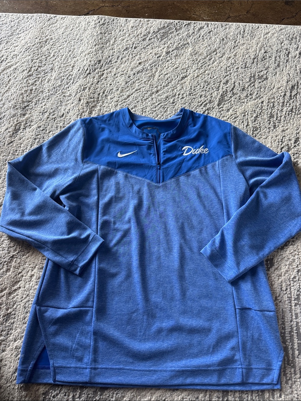 Nike Basketball Royal Blue Duke University Quarter-Zip Pullover